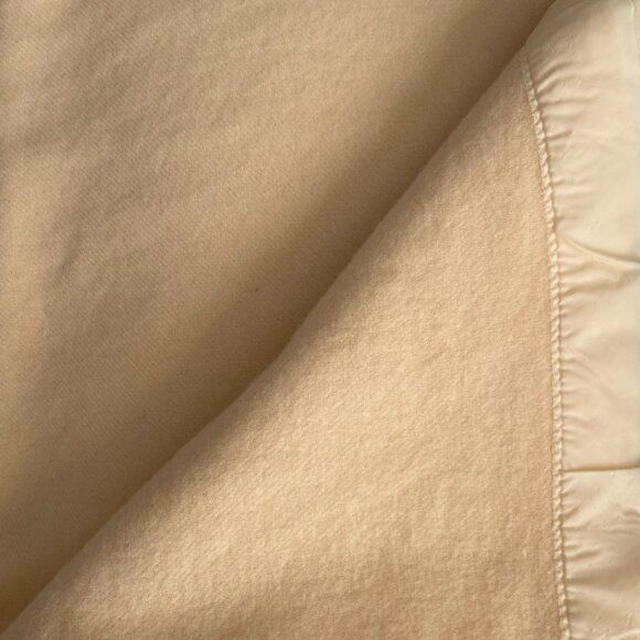 Pure Virgin Wool Blanket Eaton Cream Vintage - Picture 7 of 7